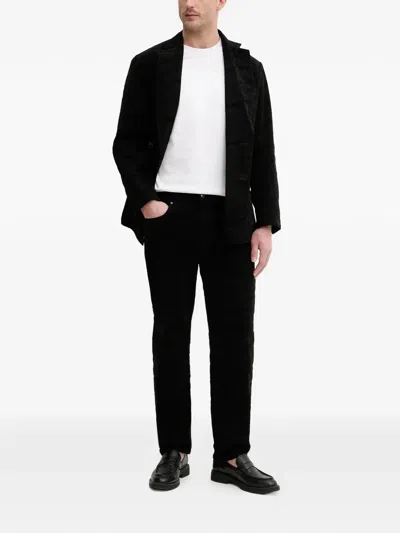 Armani Exchange Double-breasted Jacket In Black