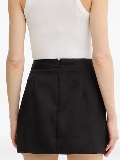 Armani Exchange Patterned Mini Skirt In Black