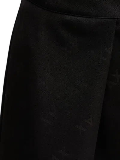 Armani Exchange Patterned Mini Skirt In Black