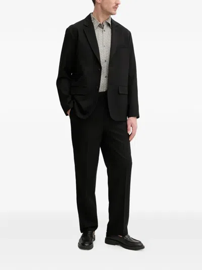 Armani Exchange Buttoned Blazer In Black