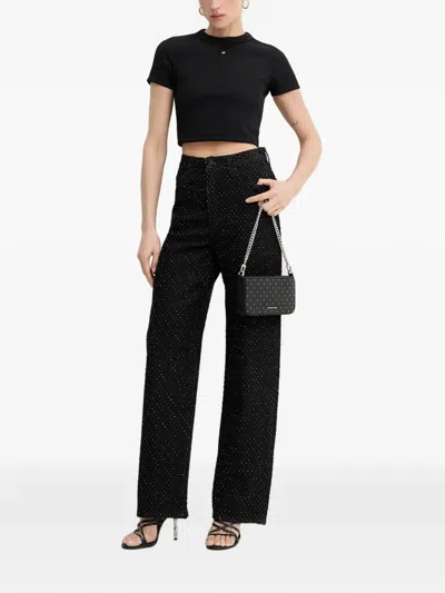 Armani Exchange Textured Jeans In Black