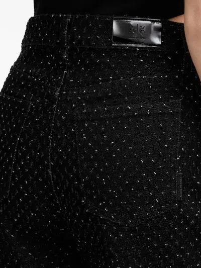 Armani Exchange Textured Jeans In Black