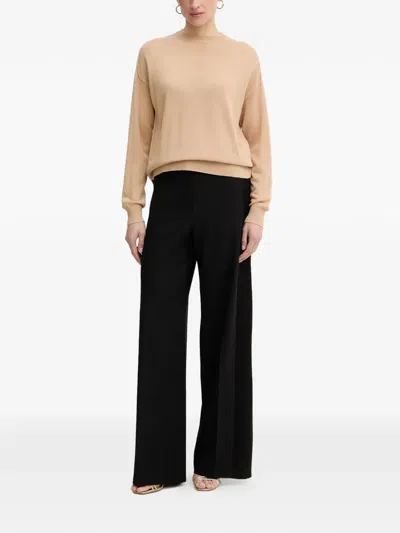 Armani Exchange Textured Split-back Sweater In Neutral