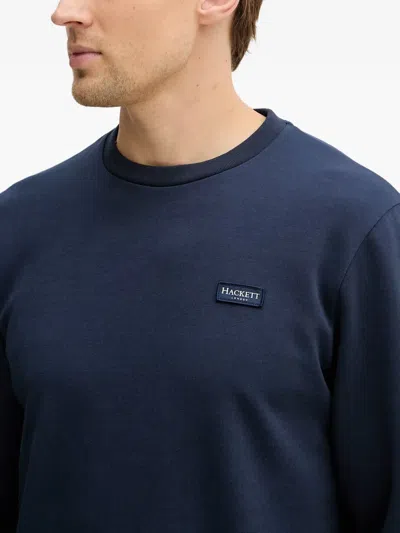 Hackett Logo-patch Sweatshirt In Blue