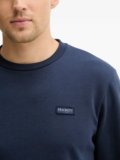 Hackett Logo-patch Sweatshirt In Blue