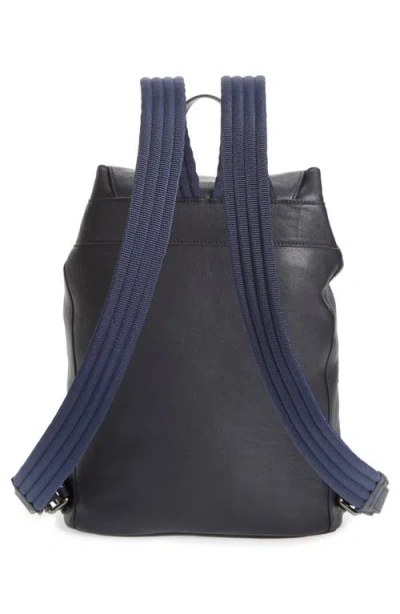 Longchamp 3d Leather Backpack In Blue