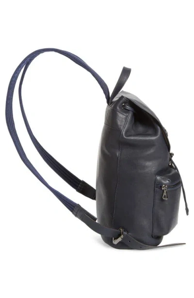 Longchamp 3d Leather Backpack In Blue