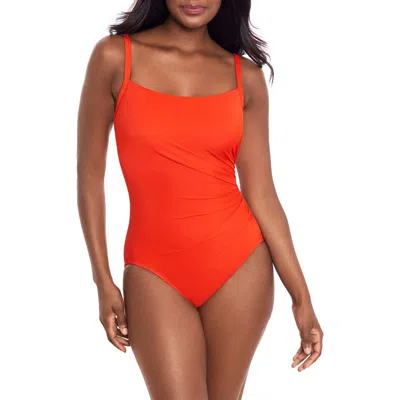 Miraclesuit Rock Solid Starr Underwire One-piece Swimsuit In Red