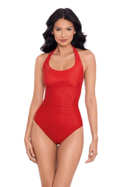 Miraclesuit Rock Solid Utopia One Piece Swimsuit In Red
