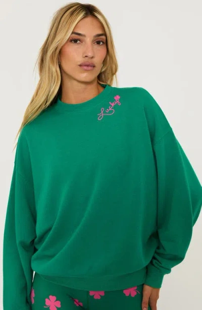 Beach Riot Devyn Oversized Sweatshirt In Green