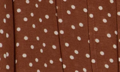 Max Studio Bubble Sleeve Top In Brown