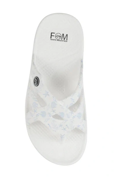Cliffs By White Mountain Rip Foam Slide Sandal In White