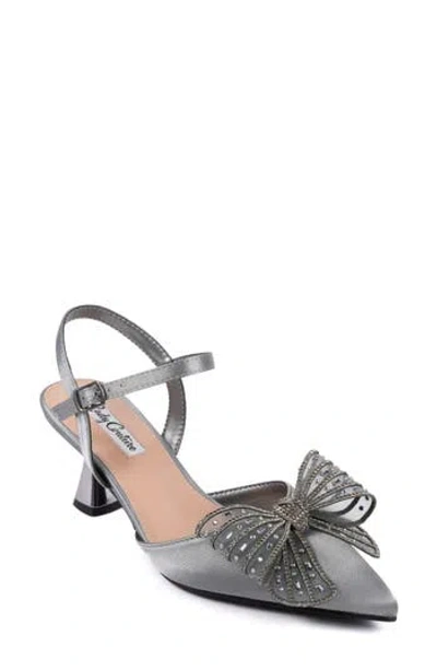 Lady Couture Leslie Pointed Toe Pump In Gray