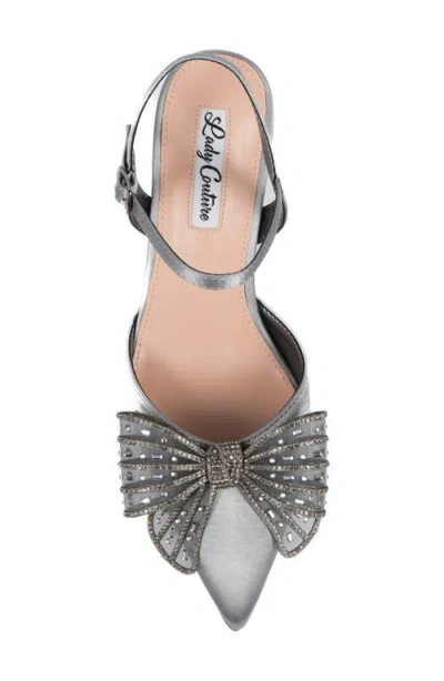 Lady Couture Leslie Pointed Toe Pump In Gray