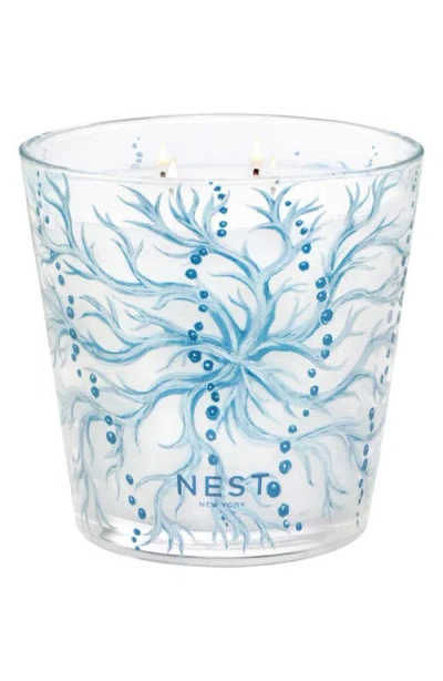 Nest New York Ocean Mist & Sea Salt Decorative 3-wick Candle, 21.2 Oz. In Blue