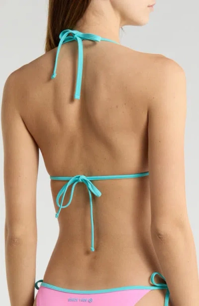 Rip Curl Surf Puff Triangle Bikini Top In Pink