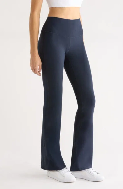 Zella Studio Luxe Piped Bootcut Leggings In Blue