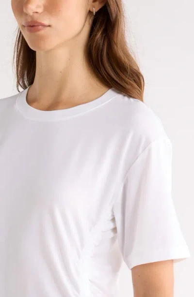 Zella Breathe Ruched Performance T-shirt In White