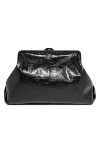 Aimee Extra Large Full Circle Frame Clutch In Black