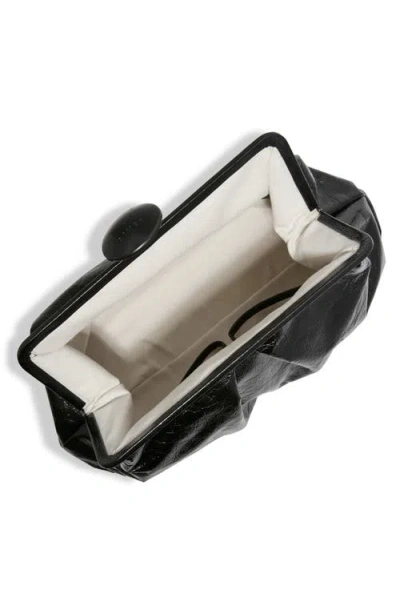 Aimee Extra Large Full Circle Frame Clutch In Black