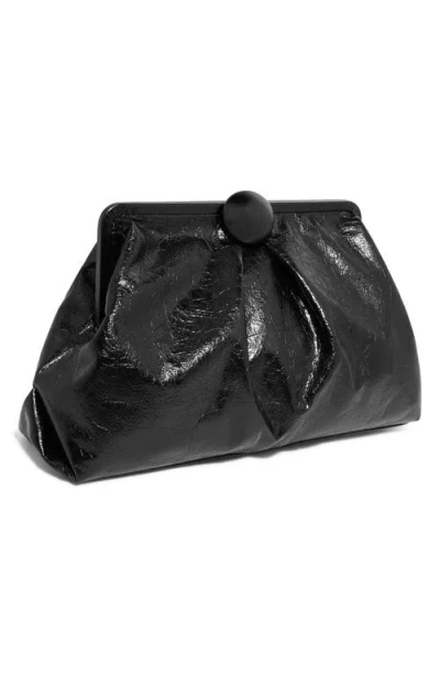 Aimee Extra Large Full Circle Frame Clutch In Black