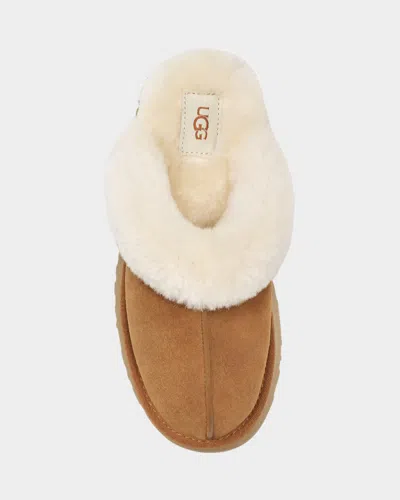 Ugg Disquette 1122550-che Slippers Chestnut Suede Sheepskin Rhs8110 In Multi