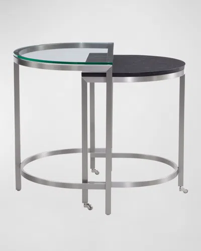 Katherine Noble By Bmc Huxley Nesting End Table In Silver