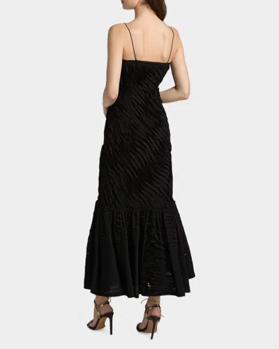 Ulla Johnson Augustina Cami Long Trumpet Dress In Noir In Black