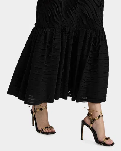 Ulla Johnson Augustina Cami Long Trumpet Dress In Noir In Black