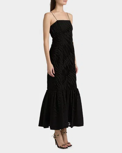 Ulla Johnson Augustina Cami Long Trumpet Dress In Noir In Black