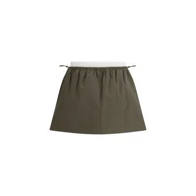 Alexander Wang Women Mid-rise Mini Logo Elastic Skirt In Multi