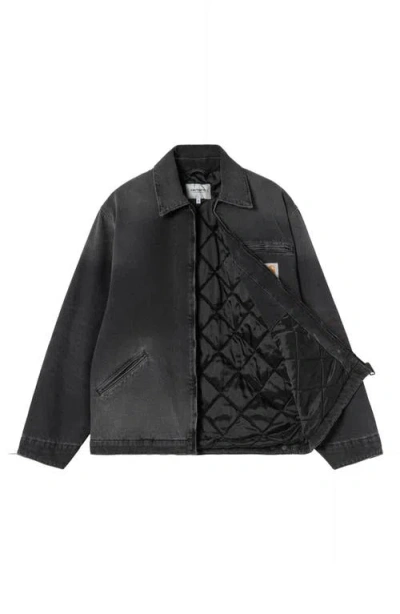 Carhartt Detroit Jacket Cotton Bradento Jackets Black In Multi