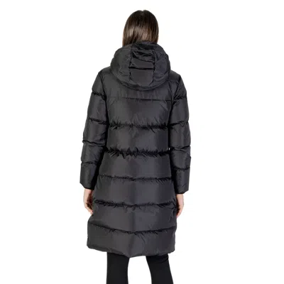 Armani Exchange Black Polyamide Coat In Black