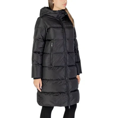 Armani Exchange Black Polyamide Coat In Black