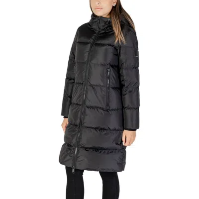 Armani Exchange Black Polyamide Coat In Black