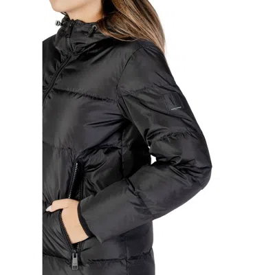 Armani Exchange Black Polyamide Coat In Black
