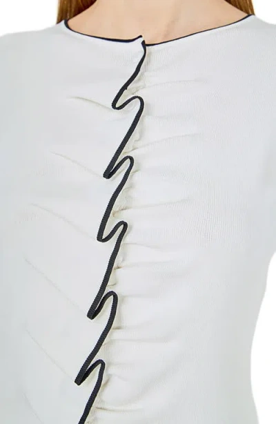 Endless Rose Ruffle Knit Top In White