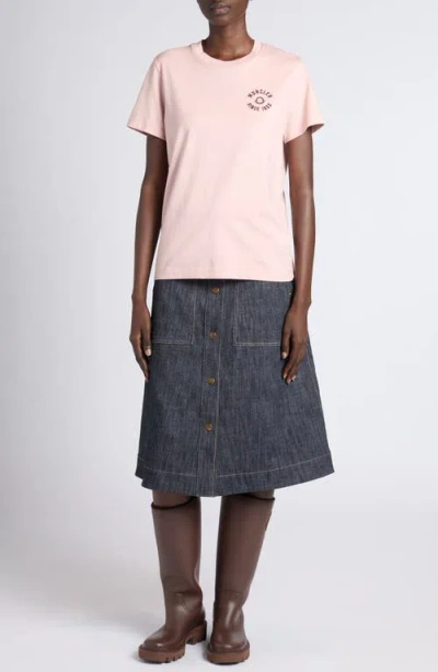 Moncler T-shirt With Embroidery In Pink