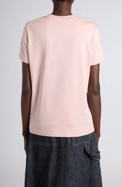 Moncler T-shirt With Embroidery In Pink