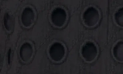 Cece Eyelet Short Sleeve Collared Button Down Top In Multi