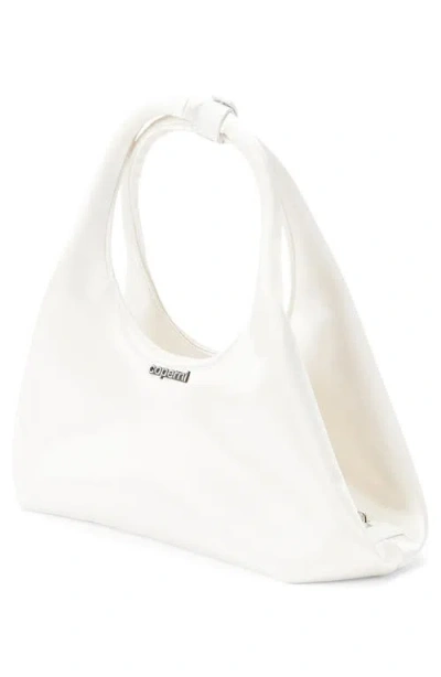 Coperni Mini Folded Satin Tote In White