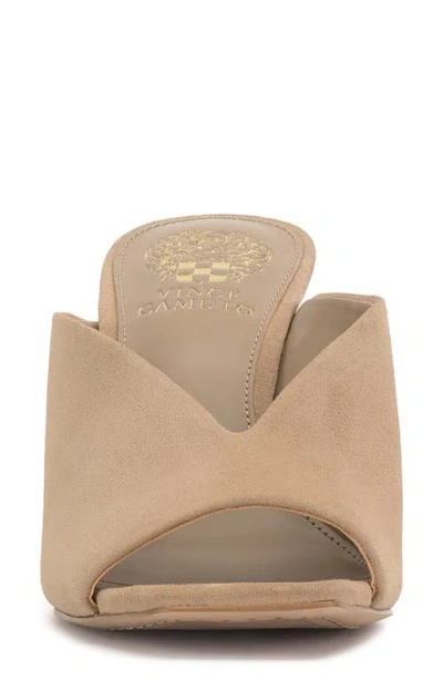 Vince Camuto Galeni Peep Toe High Heel Mules In Neutral