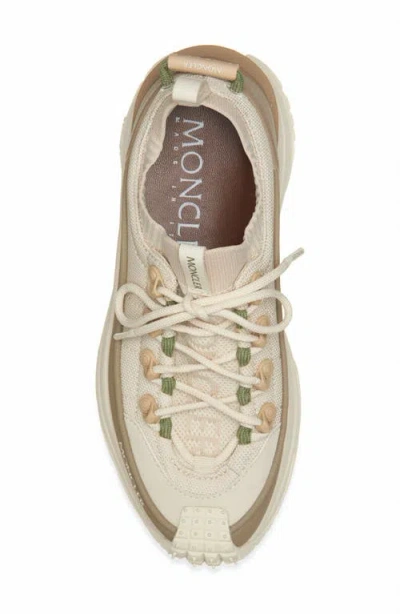 Moncler Two-tone Canvas Trailgrip Lite3 Sneakers In Neutral