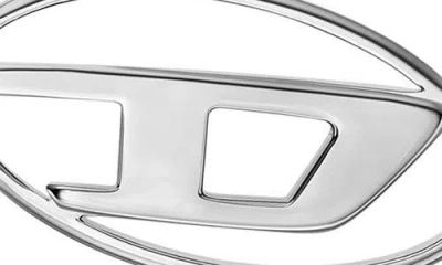 Diesel ® Oval D Stud Earring In Metallic