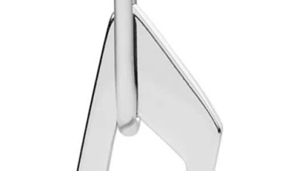 Diesel ® D Logo Single Drop Earring In Silver