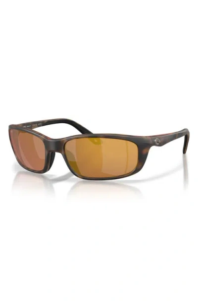 Costa Del Mar Brine Ii 59mm Polarized Rectangular Sunglasses In Brown