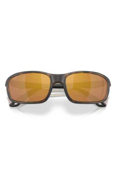 Costa Del Mar Brine Ii 59mm Polarized Rectangular Sunglasses In Brown
