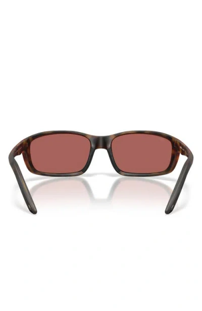 Costa Del Mar Brine Ii 59mm Polarized Rectangular Sunglasses In Brown
