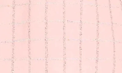 Amanda Uprichard Metallic Windowpane Plaid Cocktail Romper In Pink
