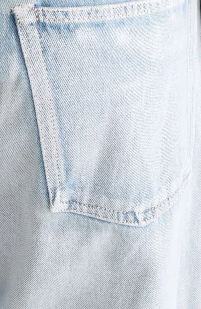 Acne Studios Belted Wide Leg Jeans In Blue